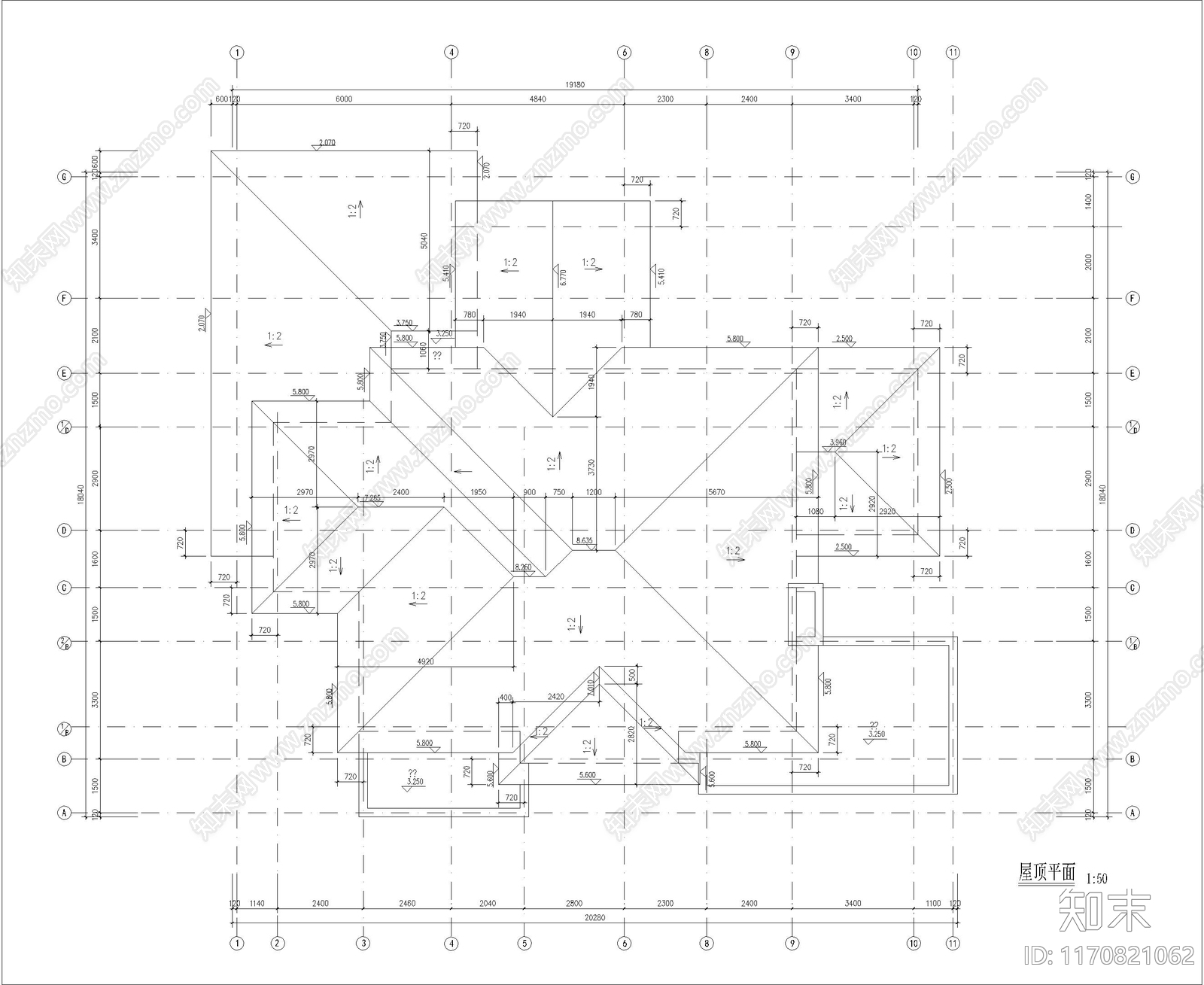 美式别墅建筑cad施工图下载【ID:1170821062】