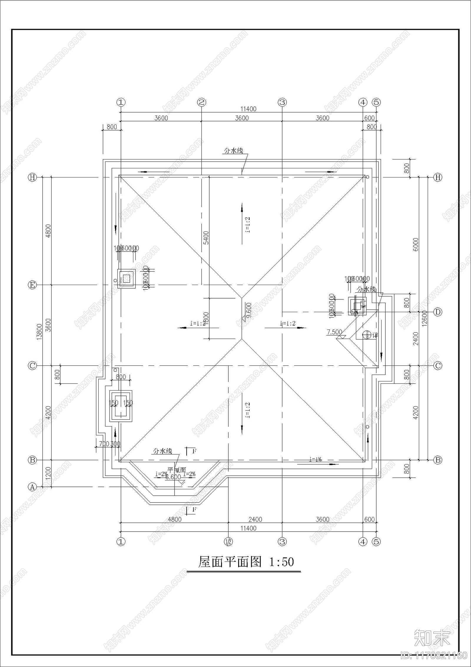 现代别墅建筑cad施工图下载【ID:1170821160】