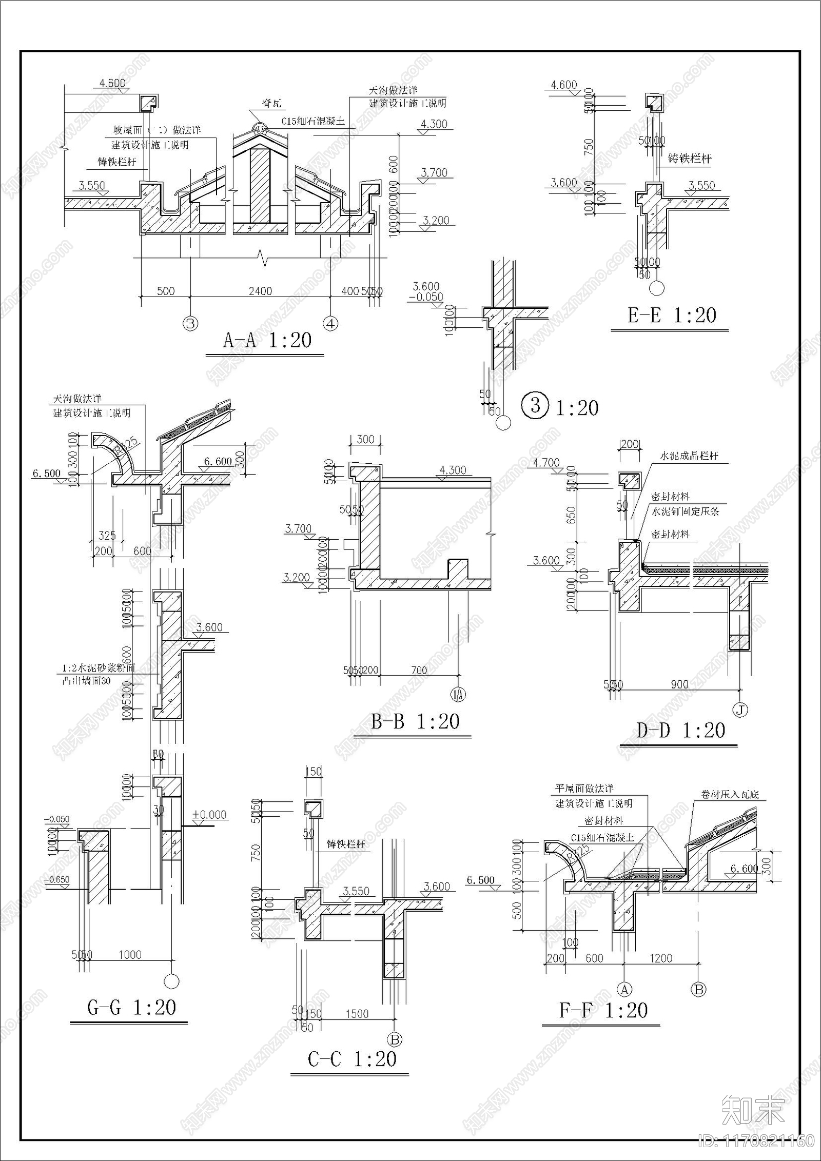 现代别墅建筑cad施工图下载【ID:1170821160】