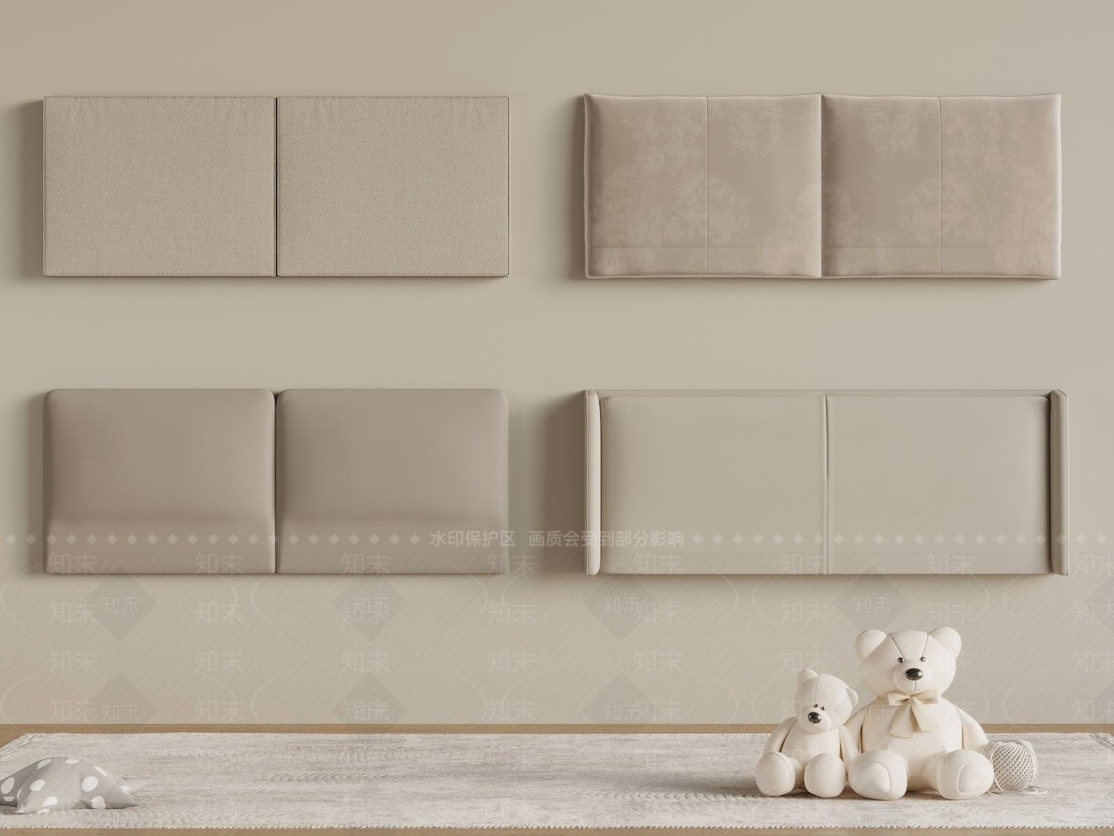 现代床头背景墙3D模型下载【ID:1170821294】