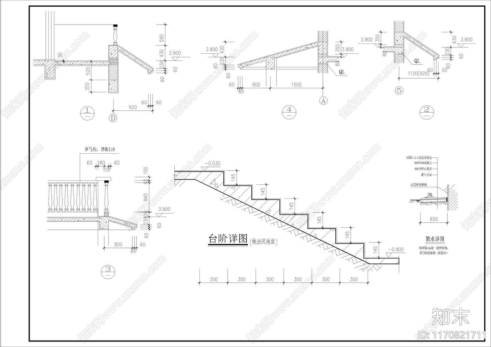 现代别墅建筑cad施工图下载【ID:1170821711】