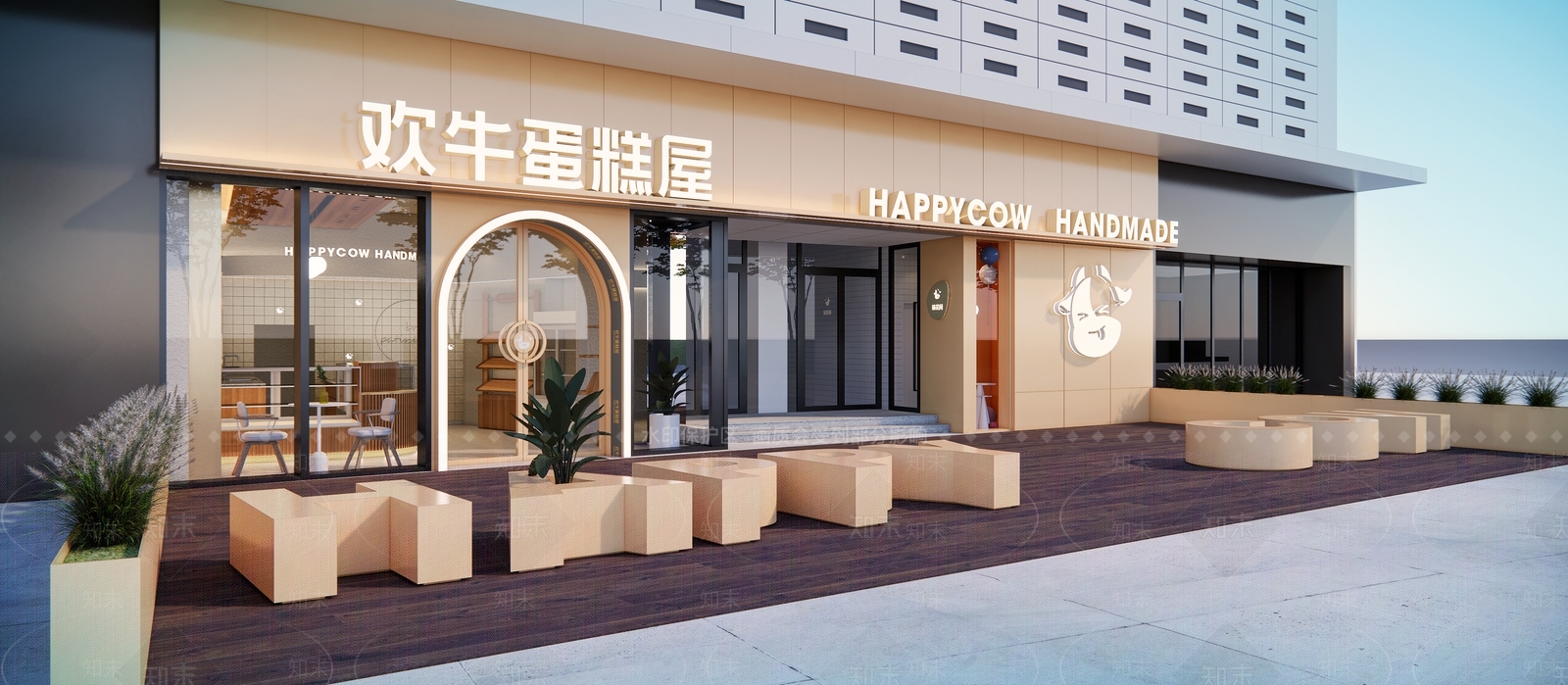 现代轻奢甜品面包店SU模型下载【ID:1170824828】