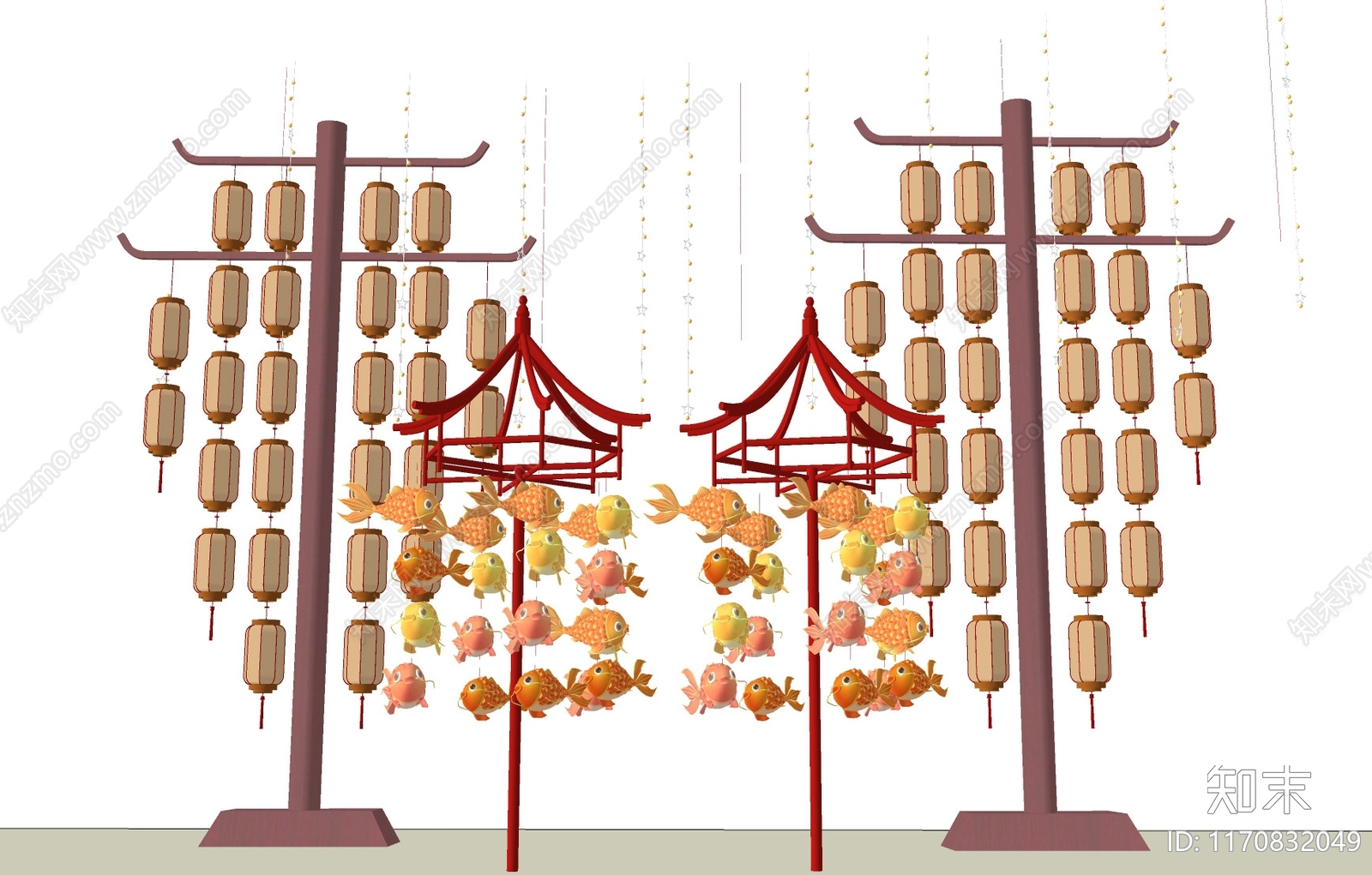 现代灯笼SU模型下载【ID:1170832049】