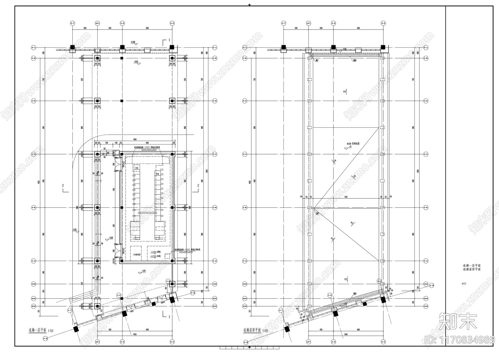 现代办公楼建筑cad施工图下载【ID:1170834989】