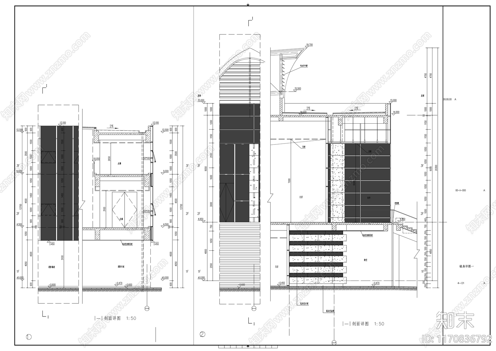 现代会议中心建筑施工图下载【ID:1170836792】