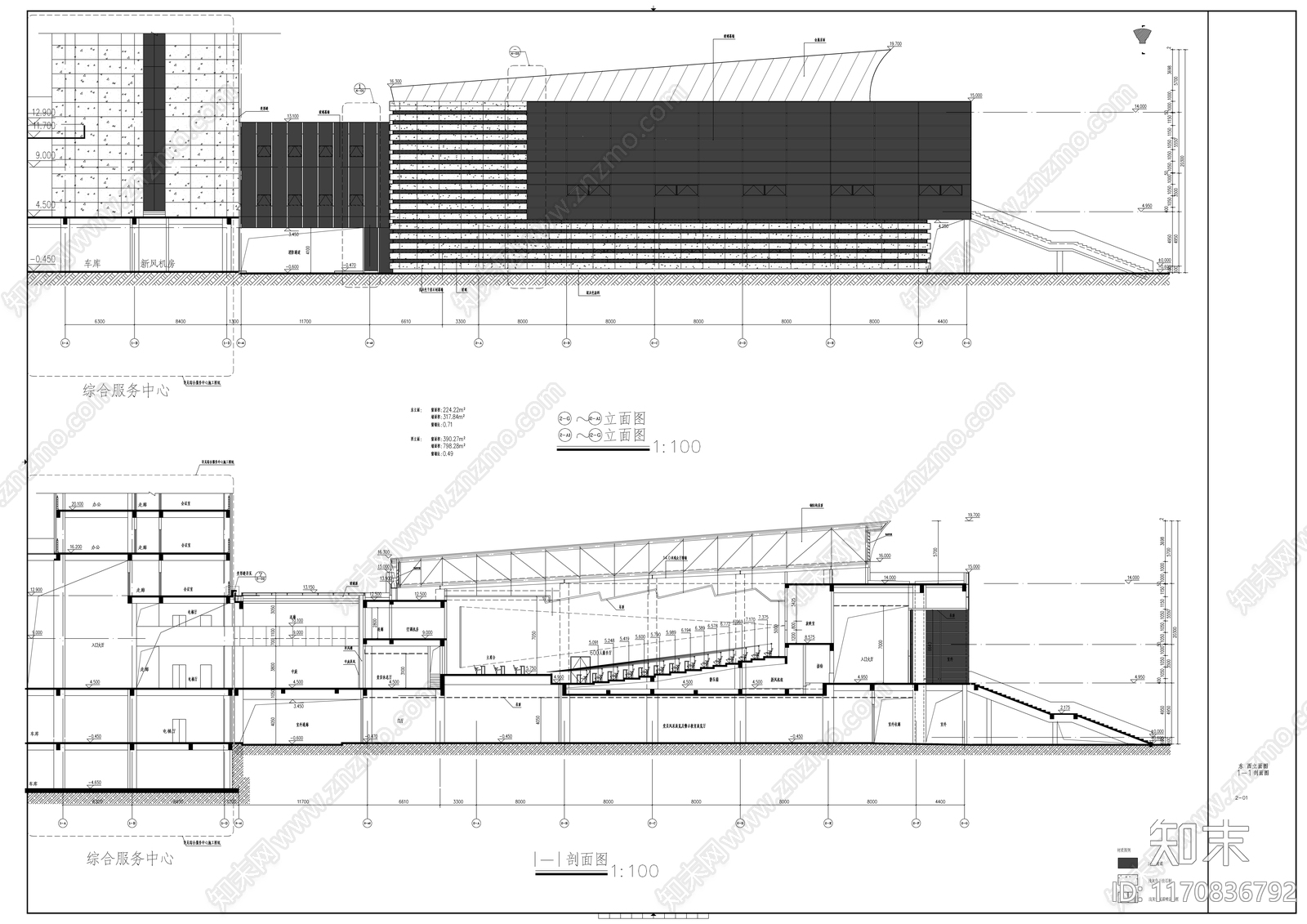 现代会议中心建筑施工图下载【ID:1170836792】