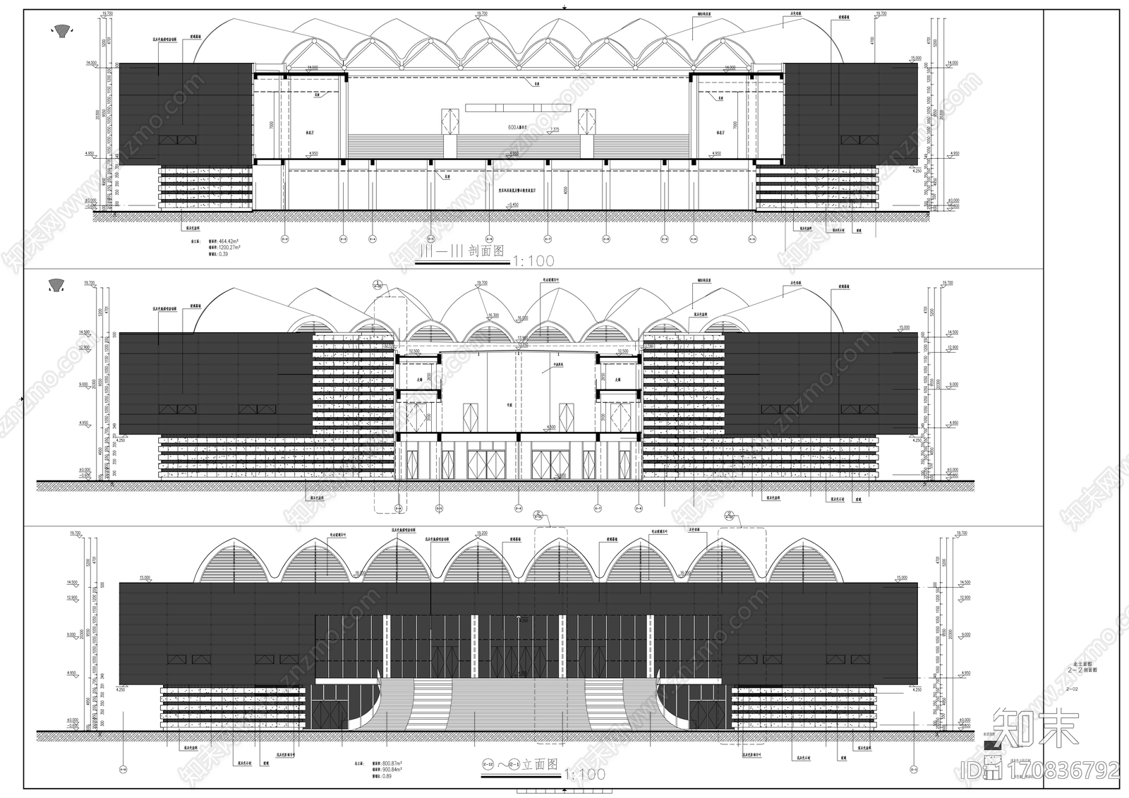 现代会议中心建筑施工图下载【ID:1170836792】