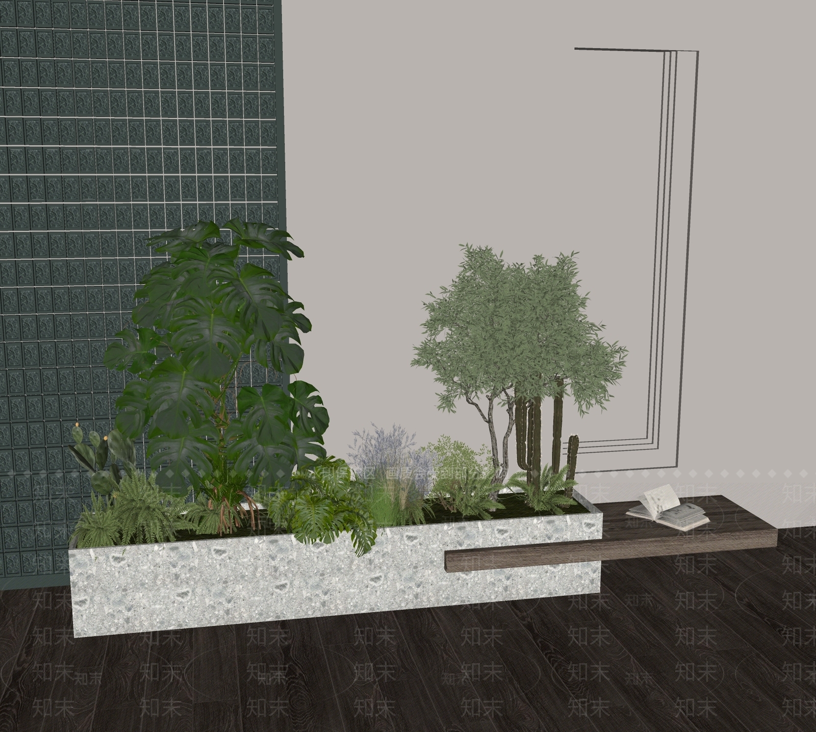 植物组合SU模型下载【ID:1170842013】