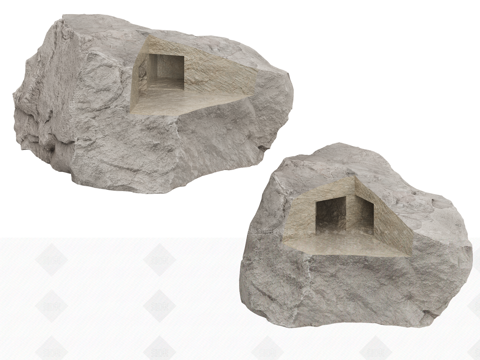 现代石头3D模型下载【ID:1170842330】