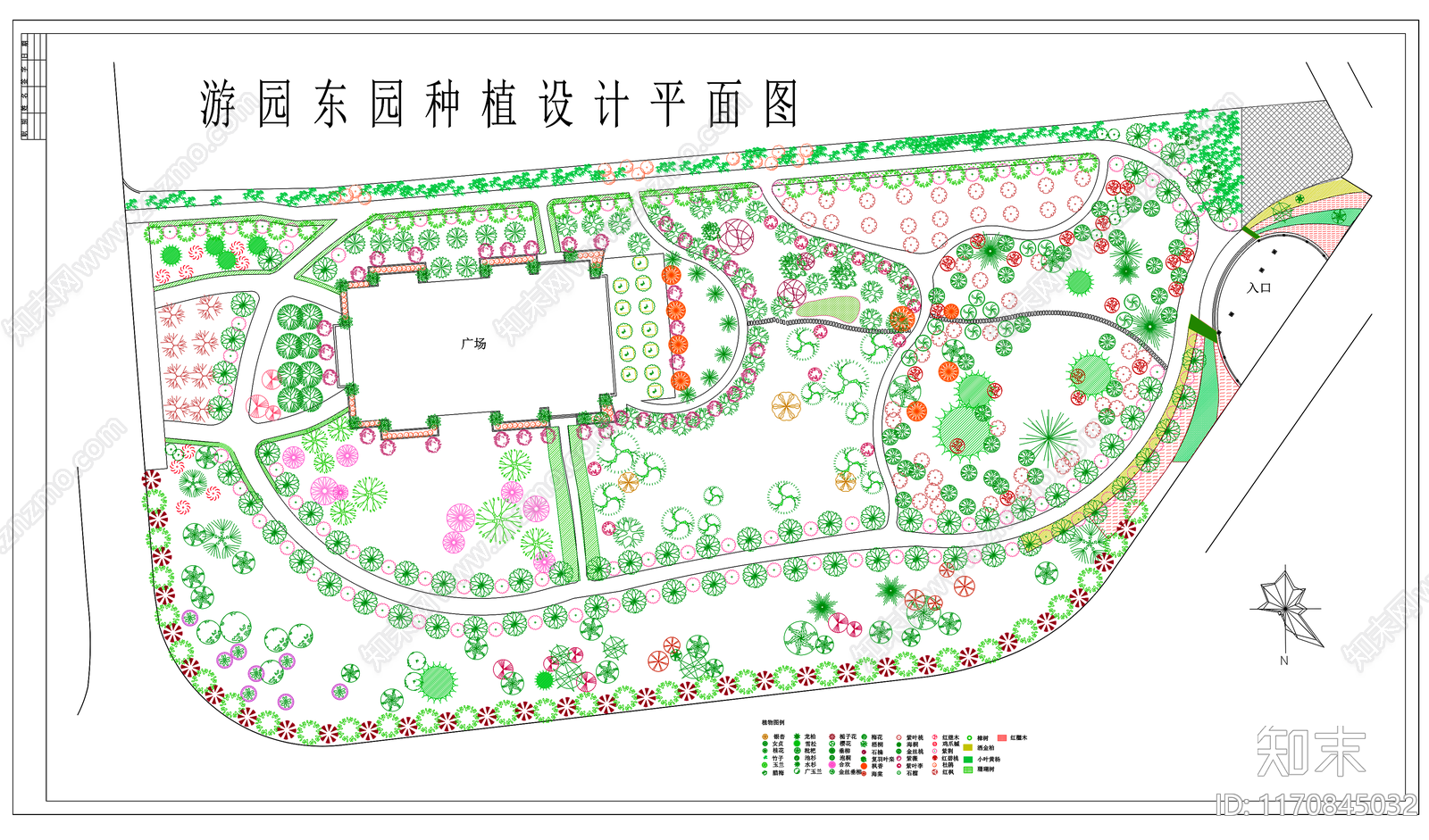 现代公园景观cad施工图下载【ID:1170845032】