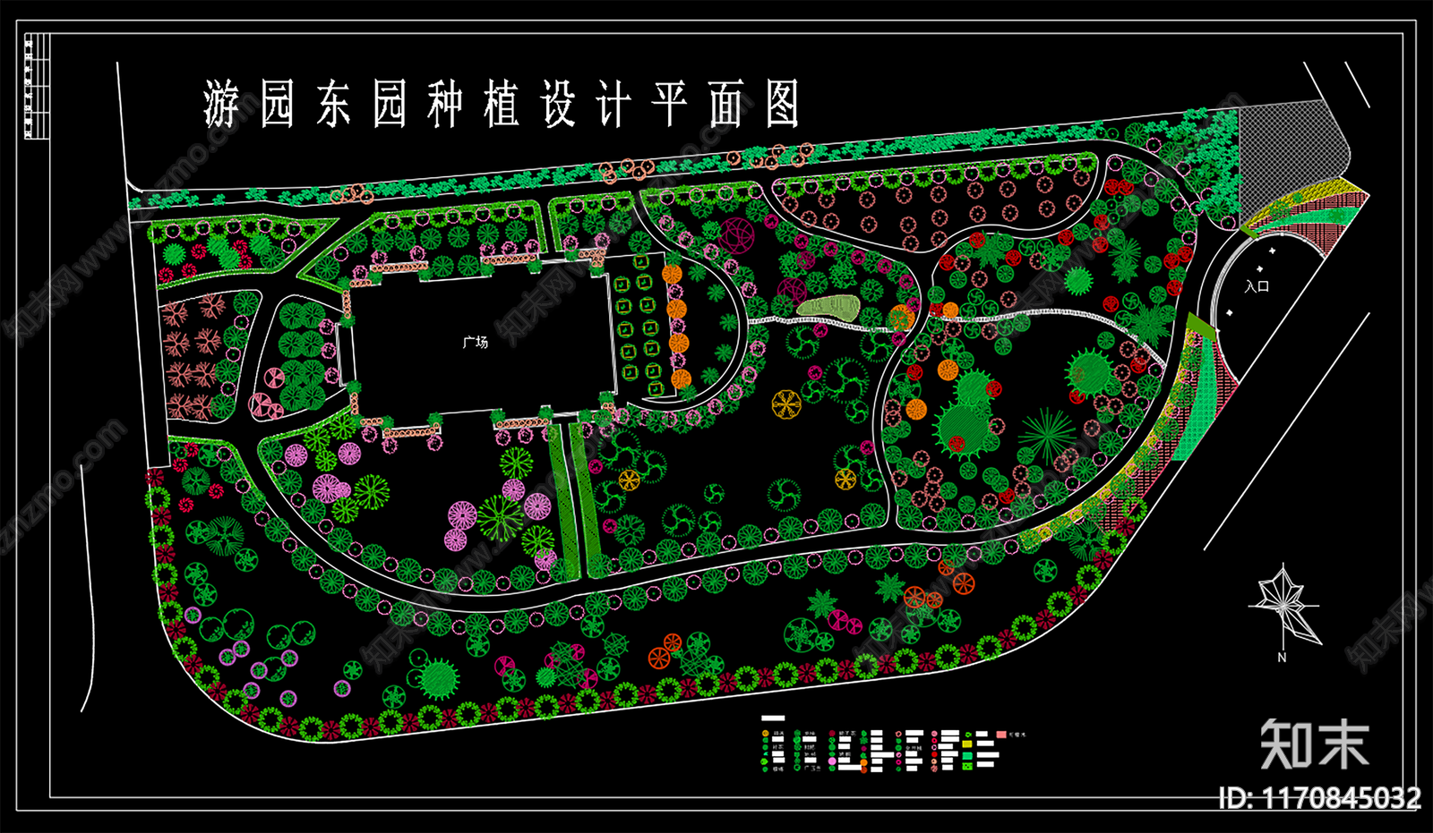 现代公园景观cad施工图下载【ID:1170845032】