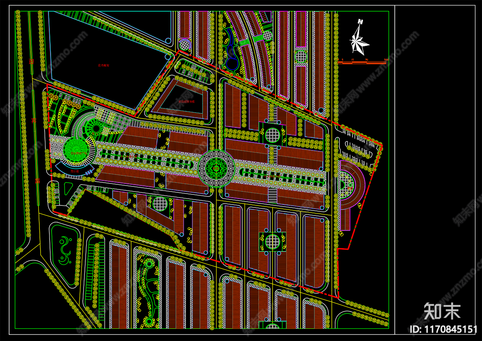 现代广场施工图下载【ID:1170845151】