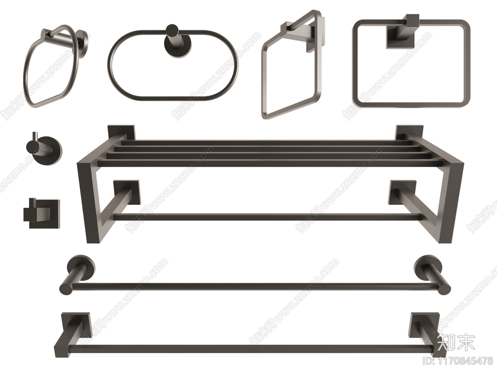 毛巾架SU模型下载【ID:1170845478】