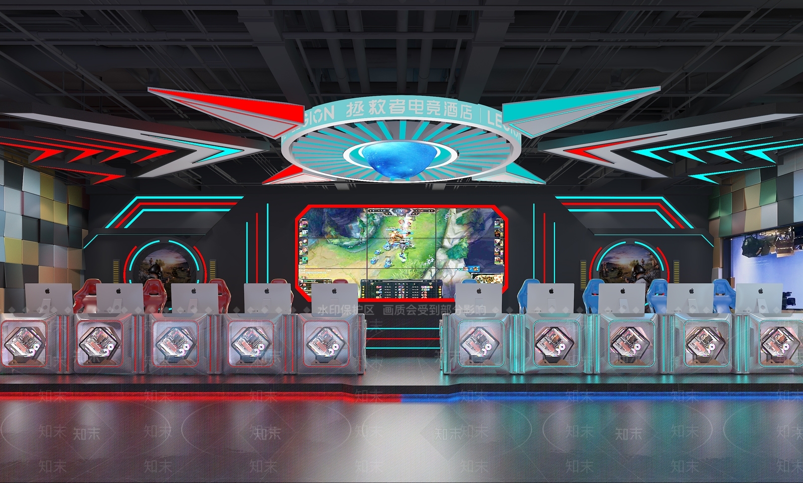 现代网吧网咖3D模型下载【ID:1170846430】