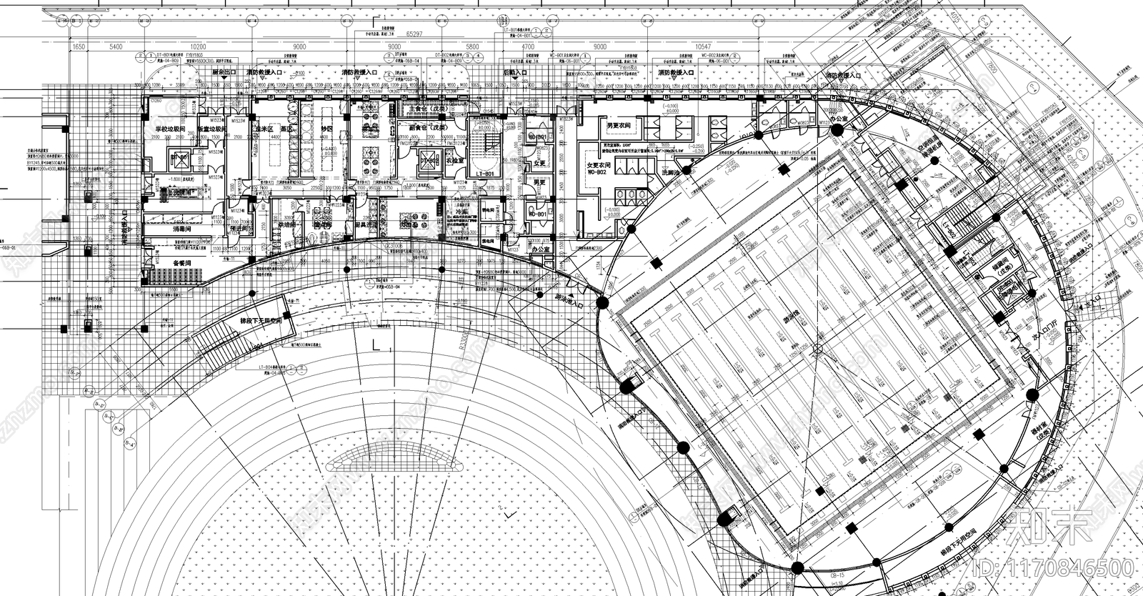 现代学校建筑cad施工图下载【ID:1170846500】