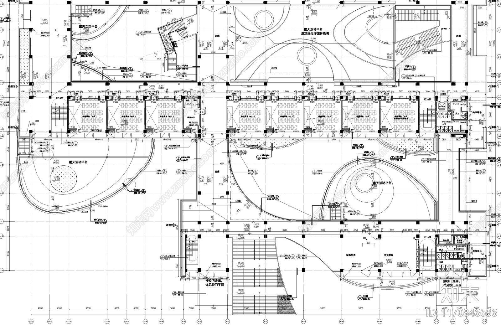 现代学校建筑cad施工图下载【ID:1170846636】