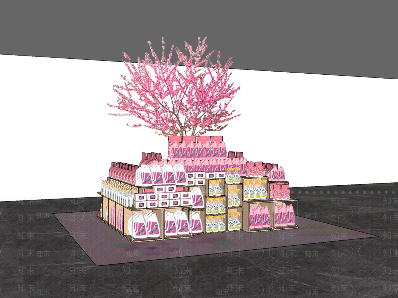 现代超市SU模型下载【ID:1170847138】