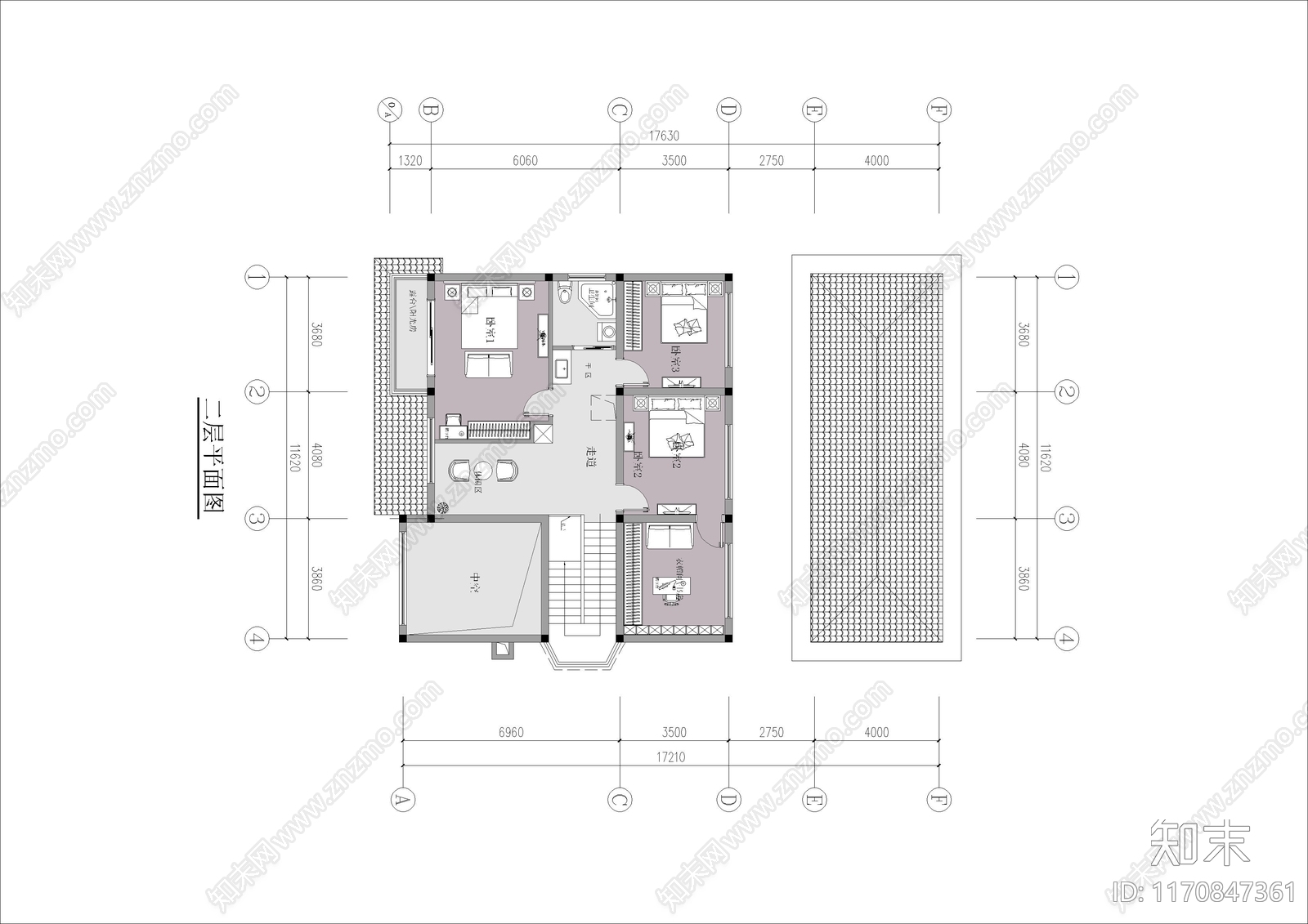 现代新中式别墅建筑cad施工图下载【ID:1170847361】