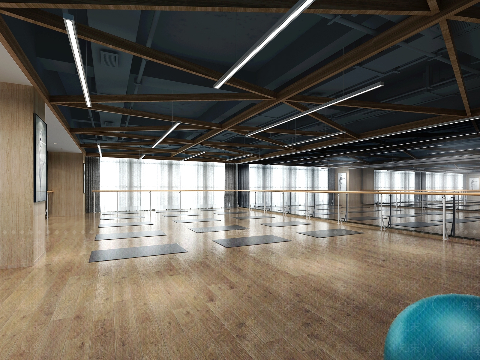 现代简约教室3D模型下载【ID:1170847510】