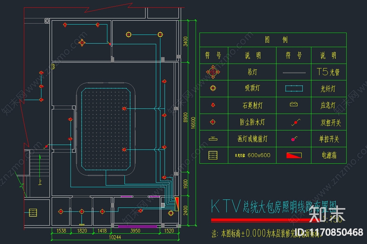 美式欧式KTV施工图下载【ID:1170850468】