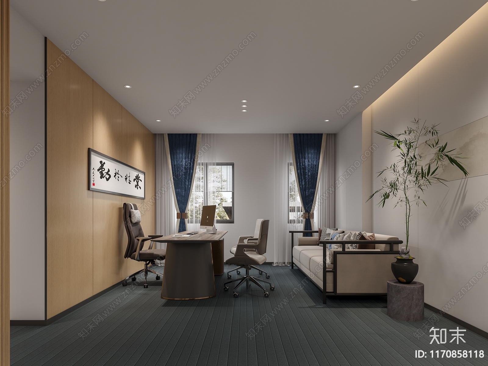 新中式现代茶叶店3D模型下载【ID:1170858118】