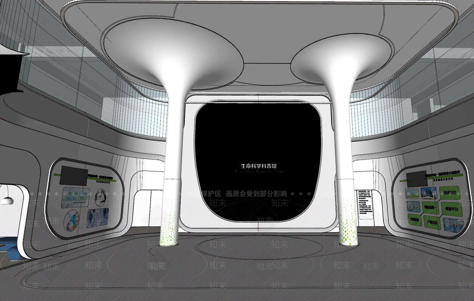 现代极简其他文化空间SU模型下载【ID:1170861906】