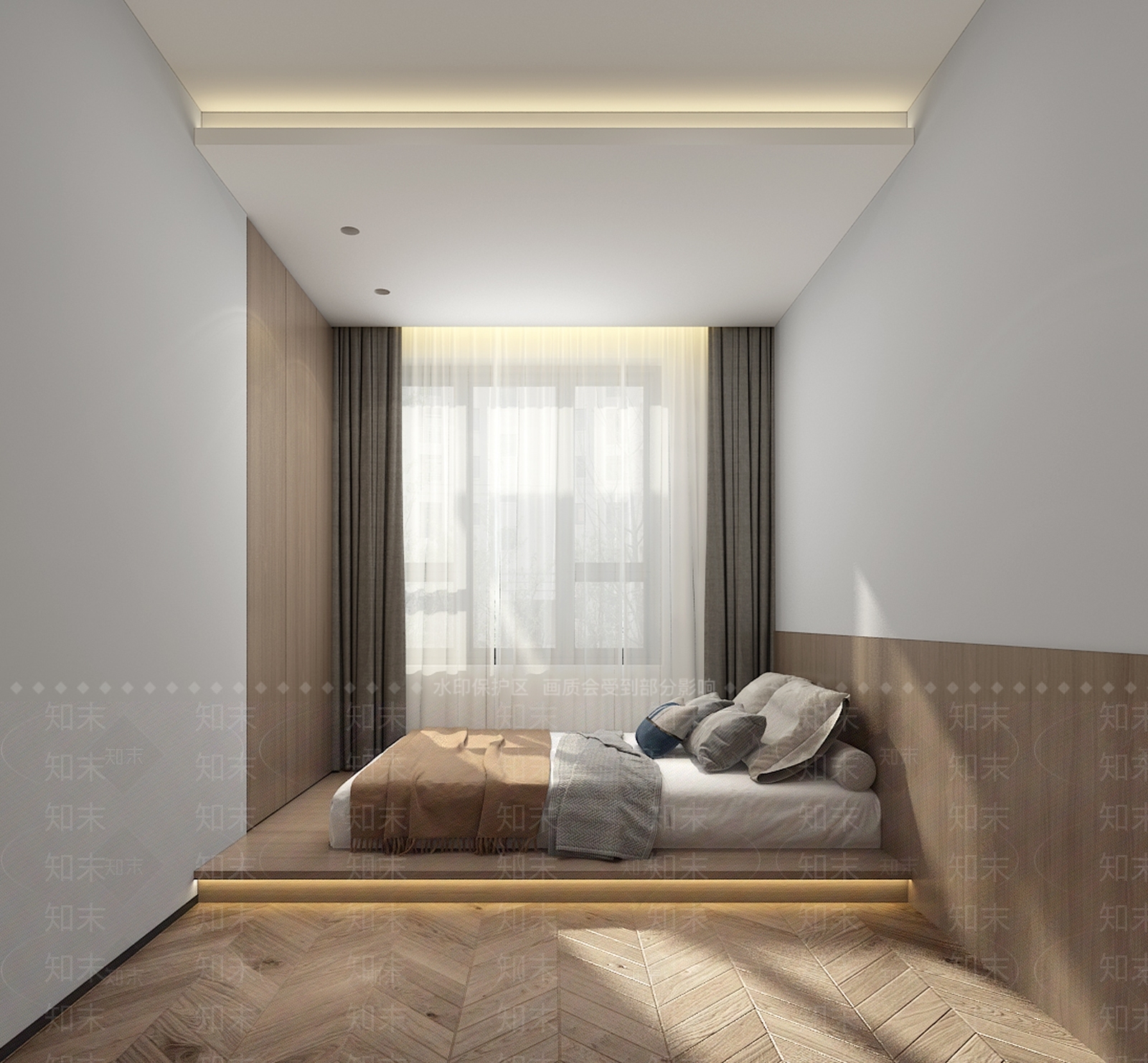 现代榻榻米卧室3D模型下载【ID:1170865764】