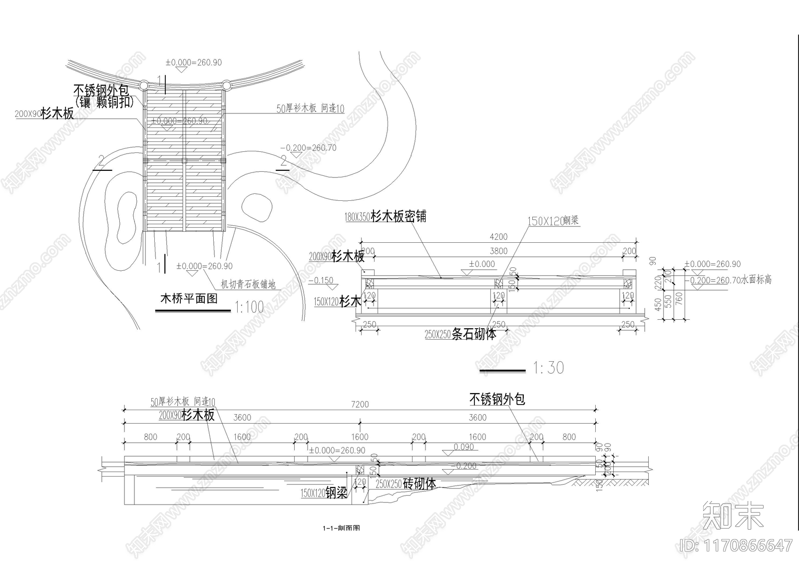 现代公园景观cad施工图下载【ID:1170866647】