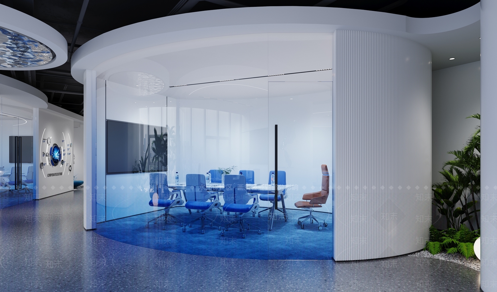 现代工业办公室3D模型下载【ID:1170867428】