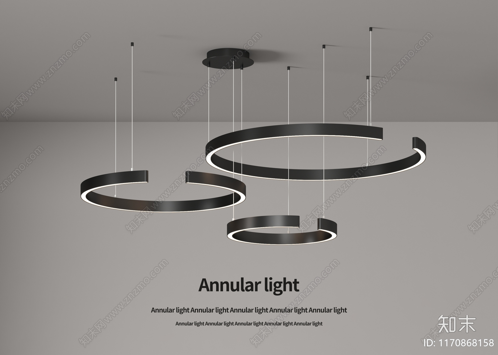 现代吸顶灯3D模型下载【ID:1170868158】