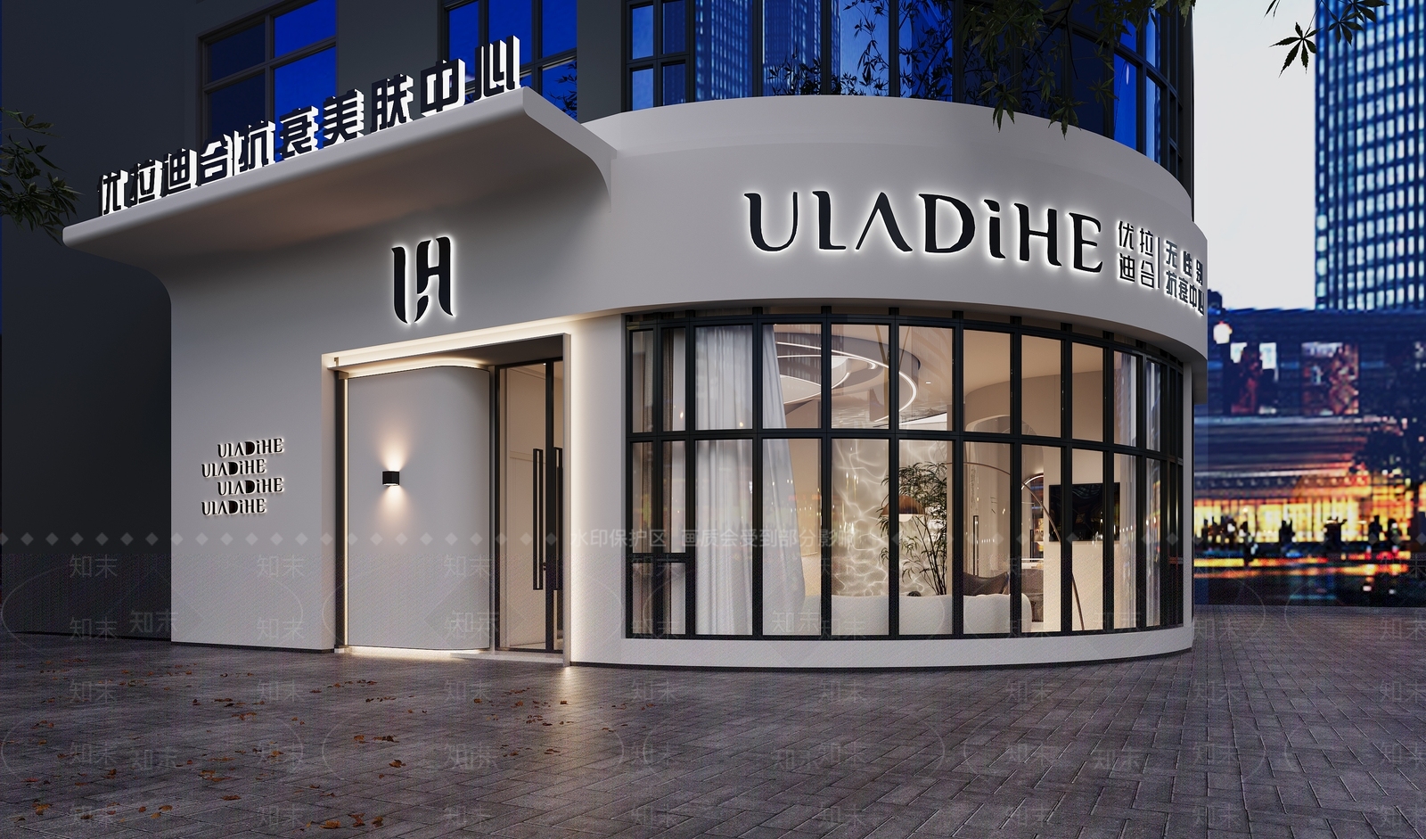 奶油美容院3D模型下载【ID:1170868119】