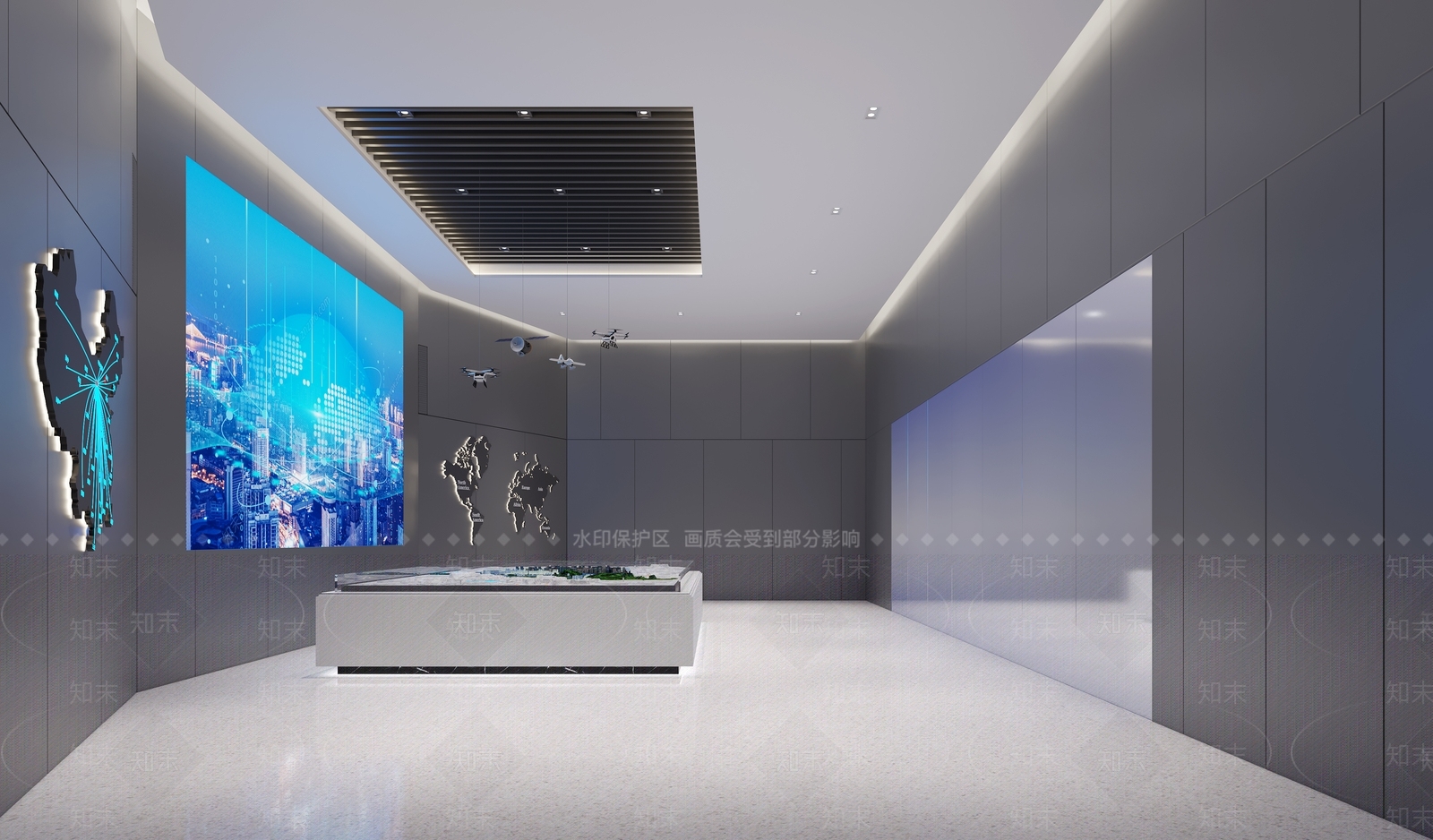 极简现代其他办公空间3D模型下载【ID:1170871577】