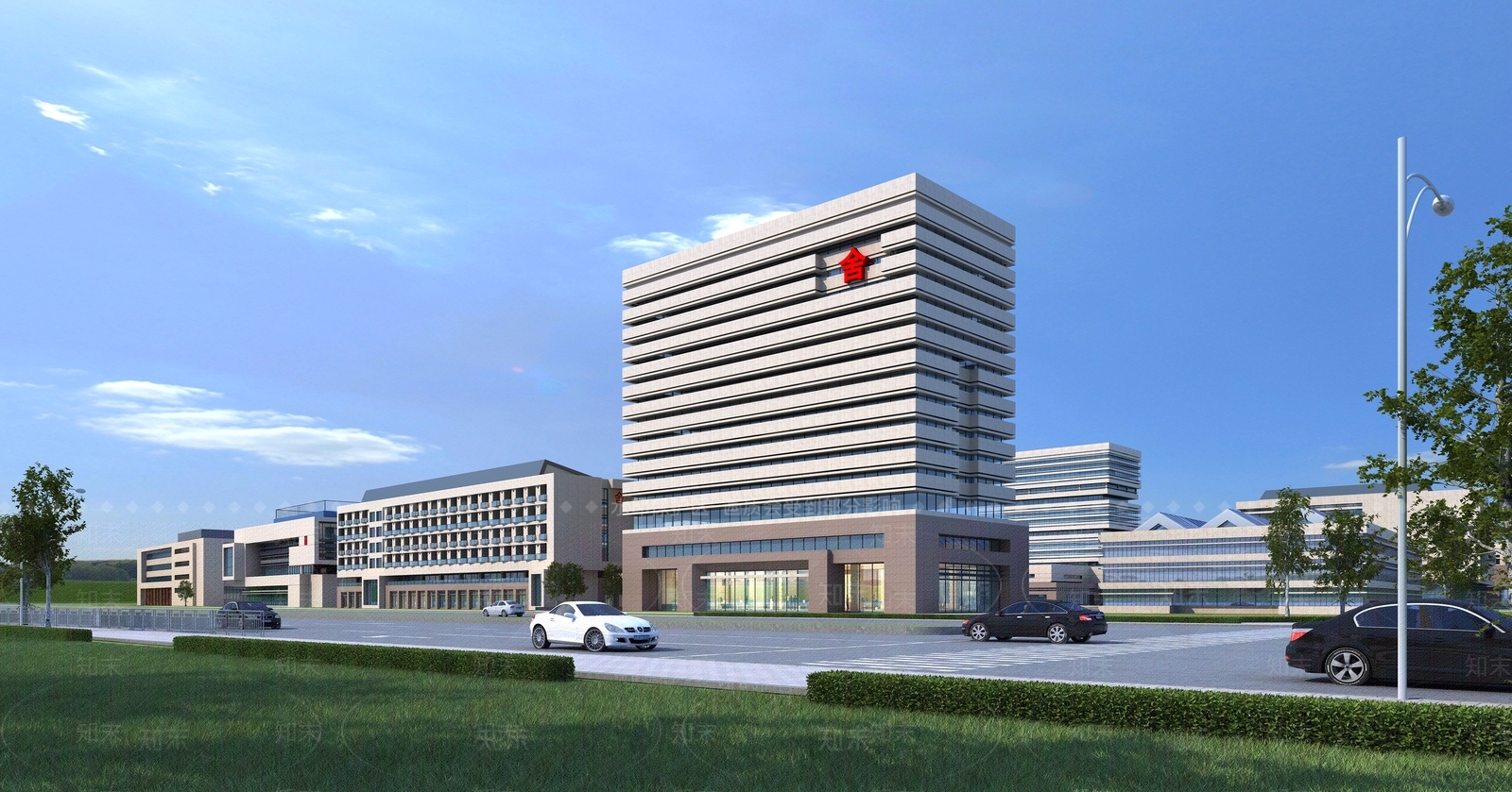 现代办公楼3D模型下载【ID:1170881459】