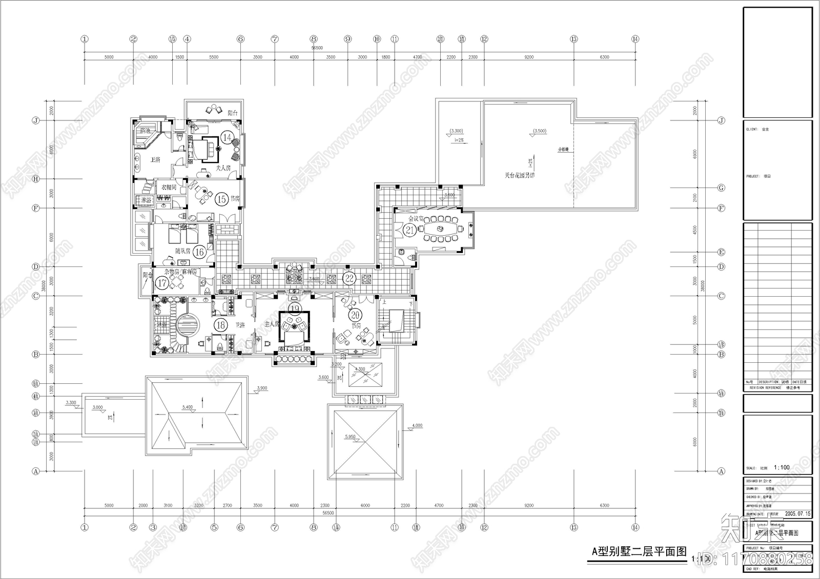 现代别墅建筑cad施工图下载【ID:1170880258】