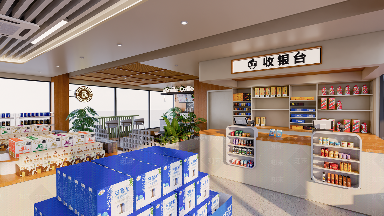 复古超市SU模型下载【ID:1171620028】