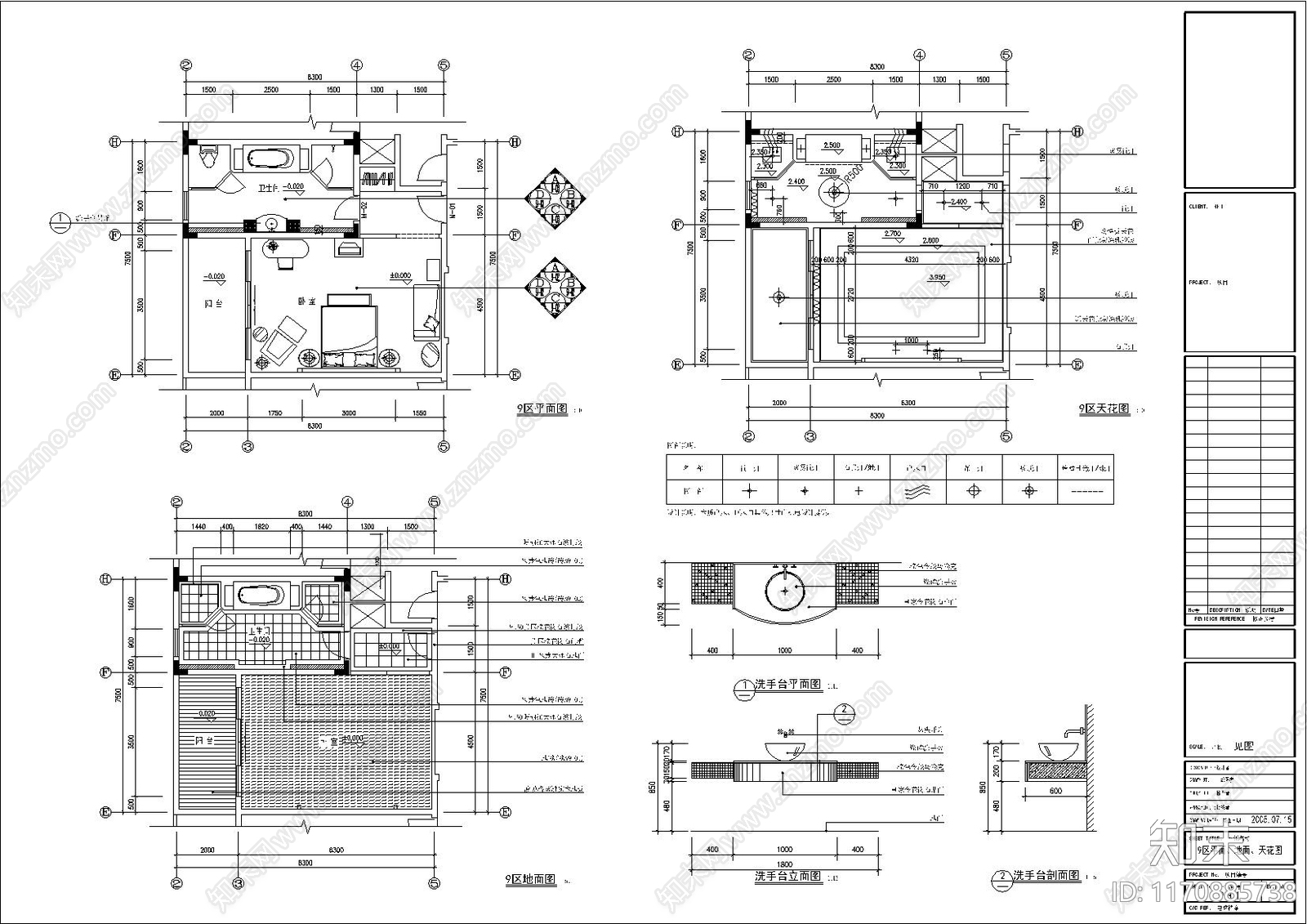 欧式别墅建筑cad施工图下载【ID:1170885738】