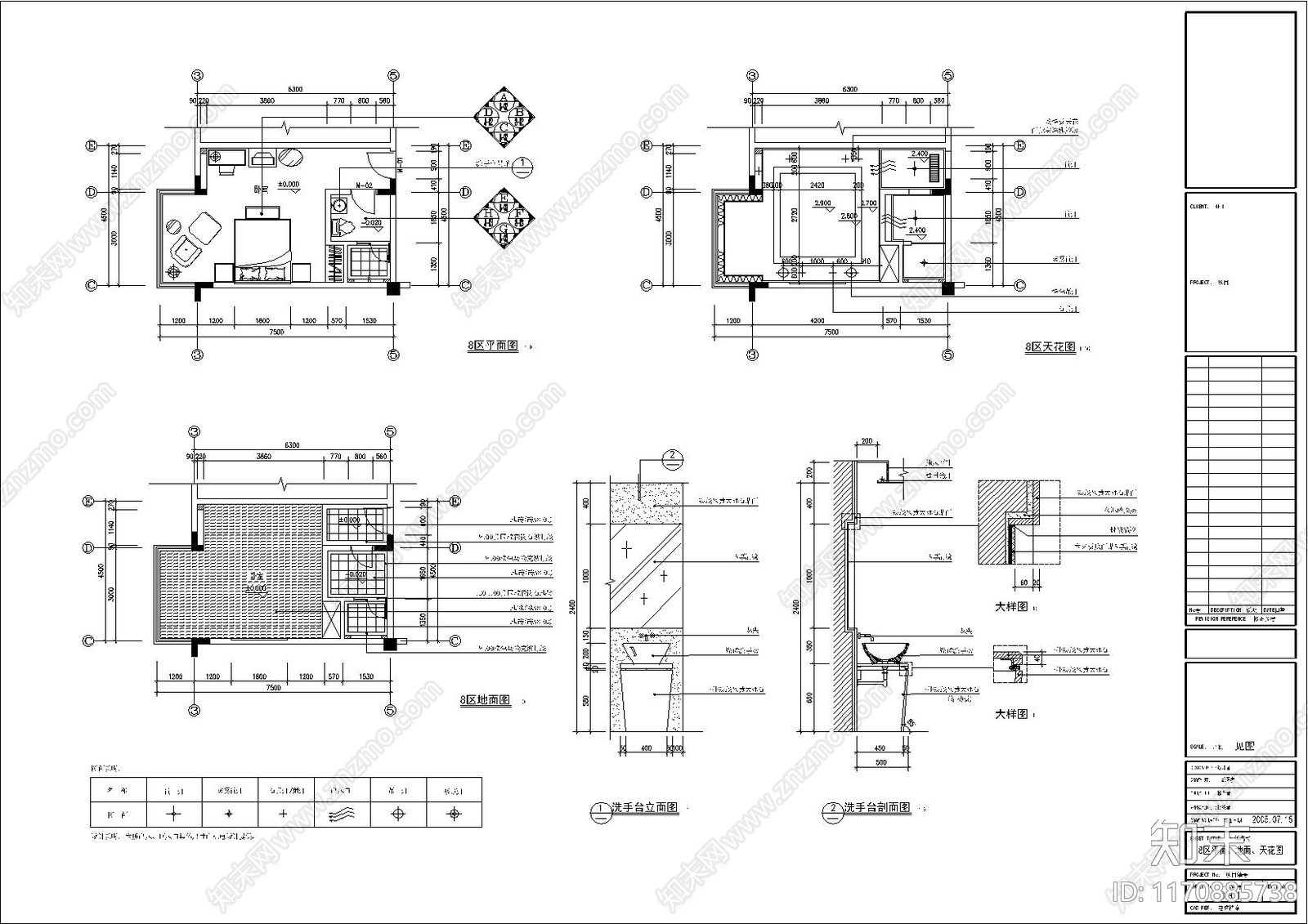 欧式别墅建筑cad施工图下载【ID:1170885738】