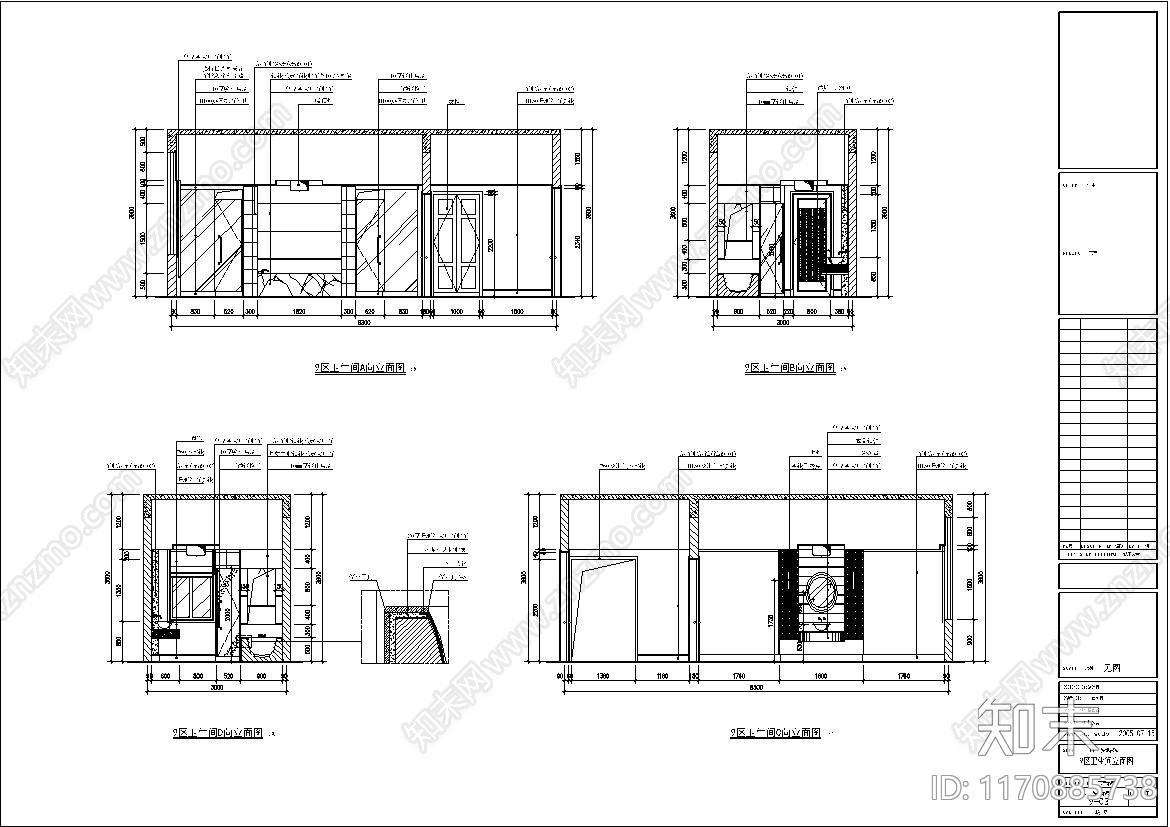 欧式别墅建筑cad施工图下载【ID:1170885738】