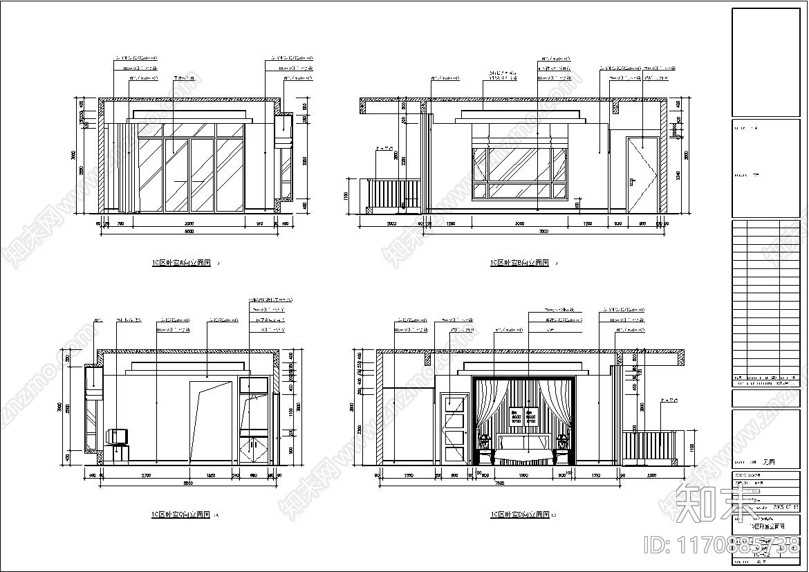 欧式别墅建筑cad施工图下载【ID:1170885738】