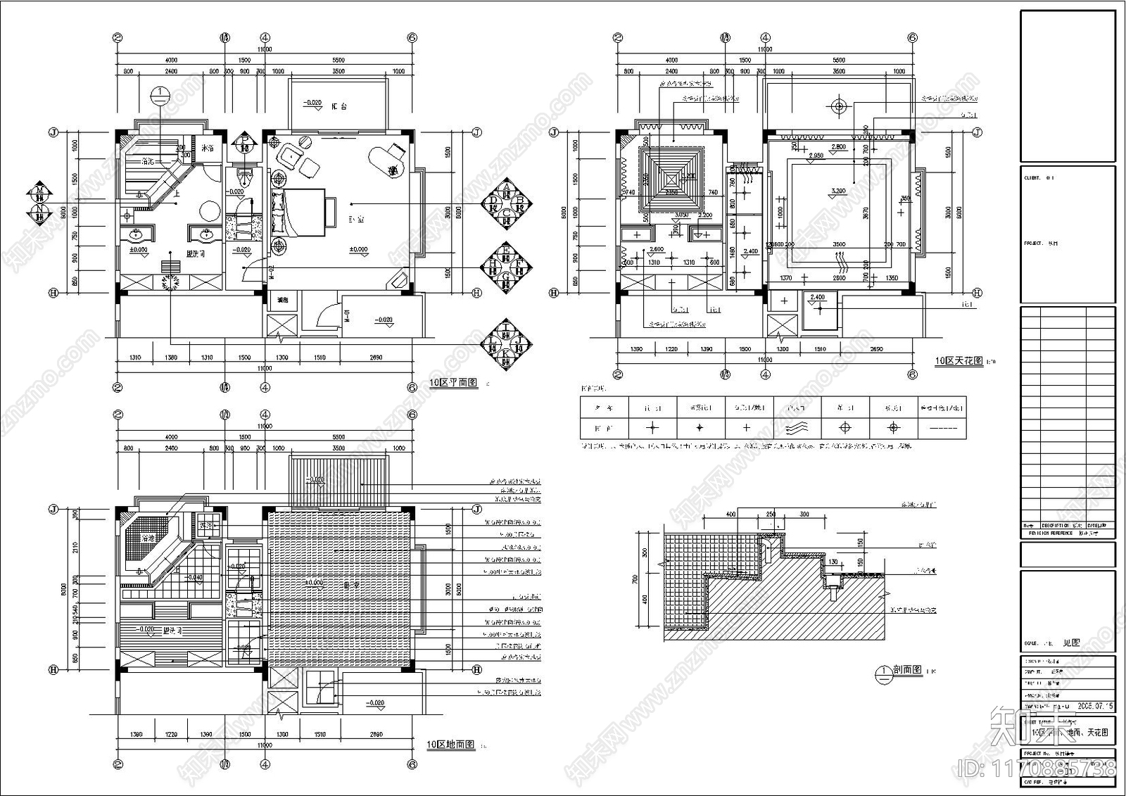 欧式别墅建筑cad施工图下载【ID:1170885738】