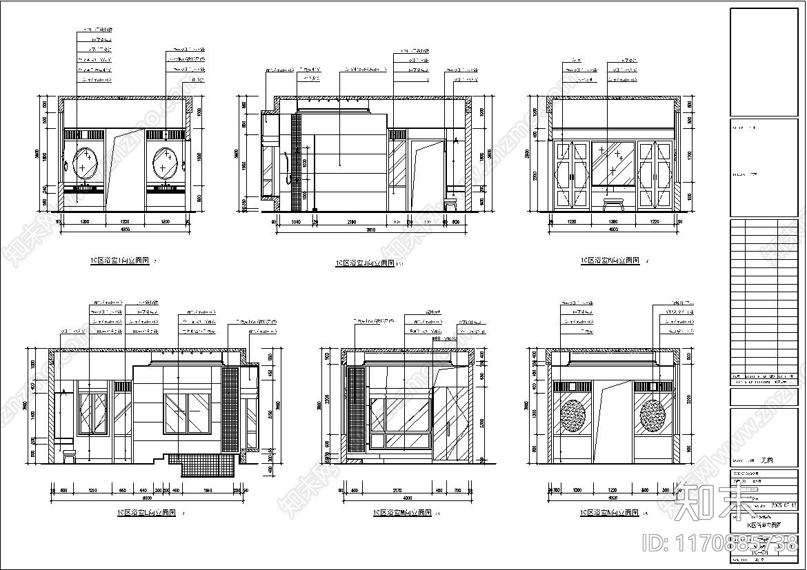 欧式别墅建筑cad施工图下载【ID:1170885738】