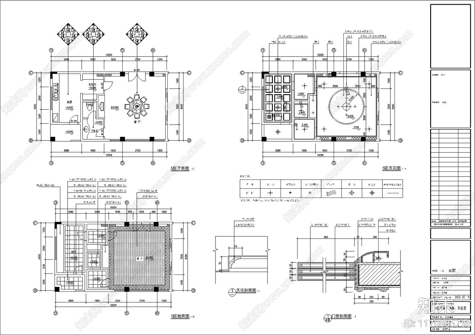 欧式别墅建筑cad施工图下载【ID:1170885738】