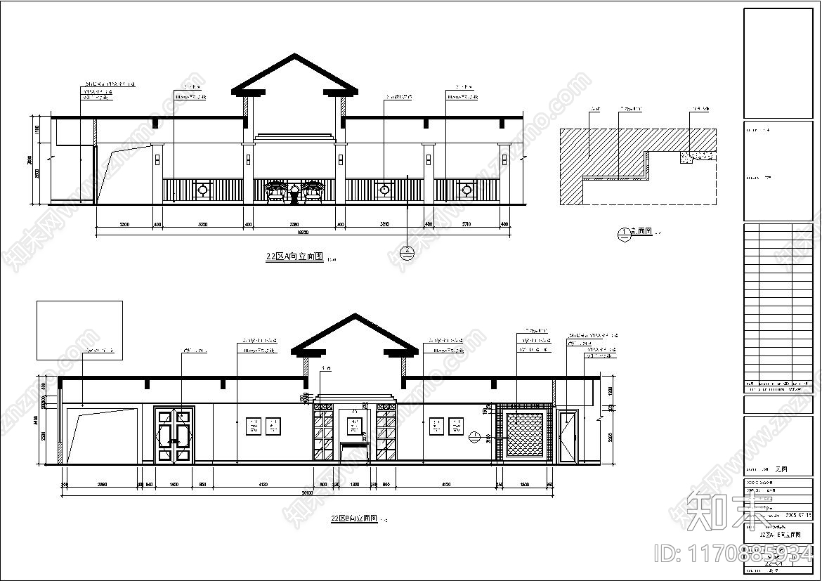 现代别墅建筑cad施工图下载【ID:1170885934】