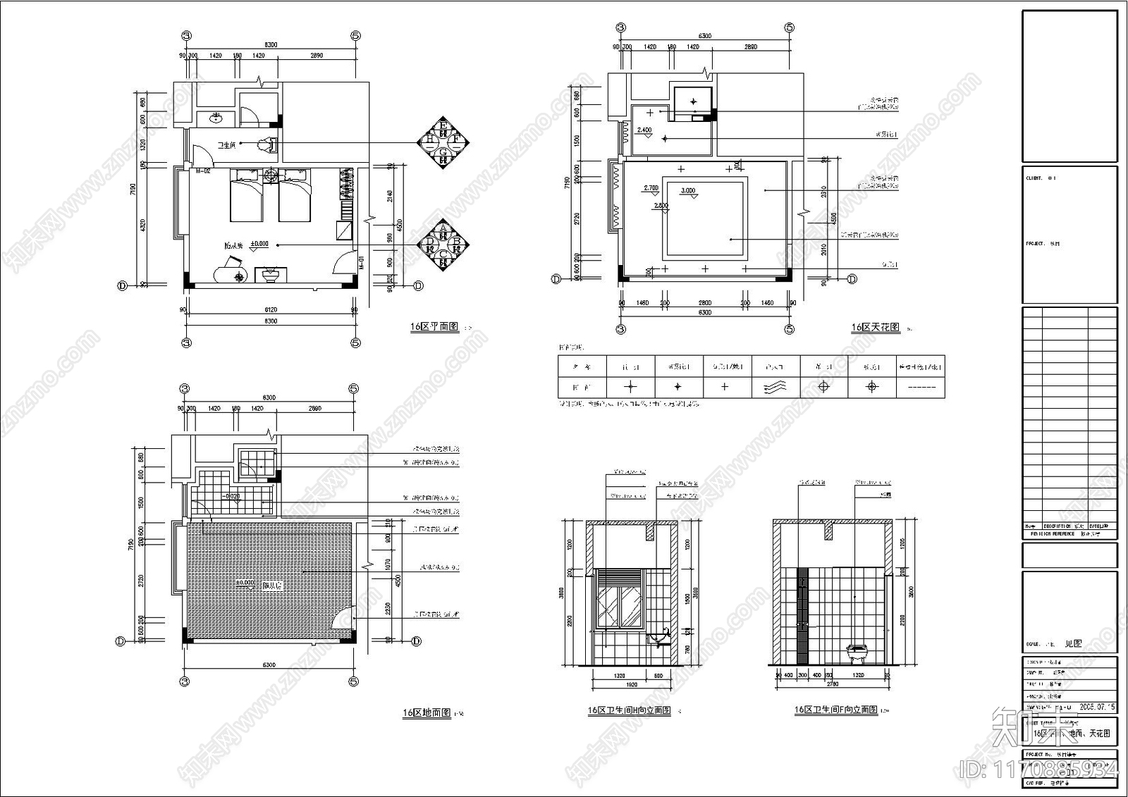 现代别墅建筑cad施工图下载【ID:1170885934】