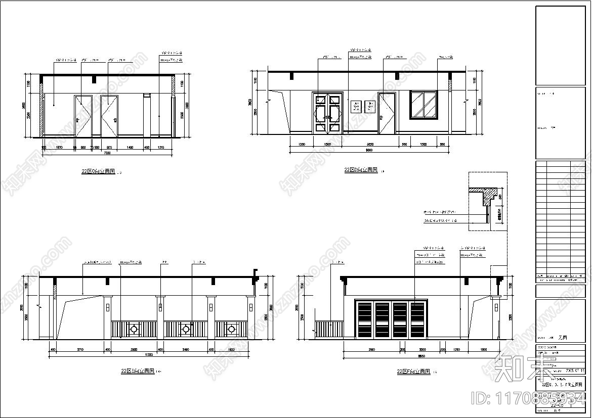 现代别墅建筑cad施工图下载【ID:1170885934】