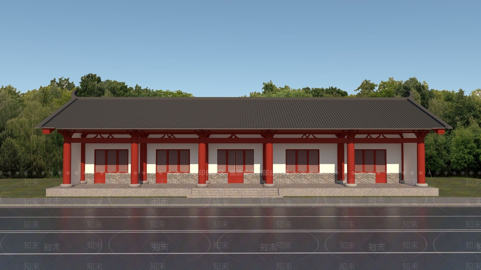 中式古建3D模型下载【ID:1170888631】