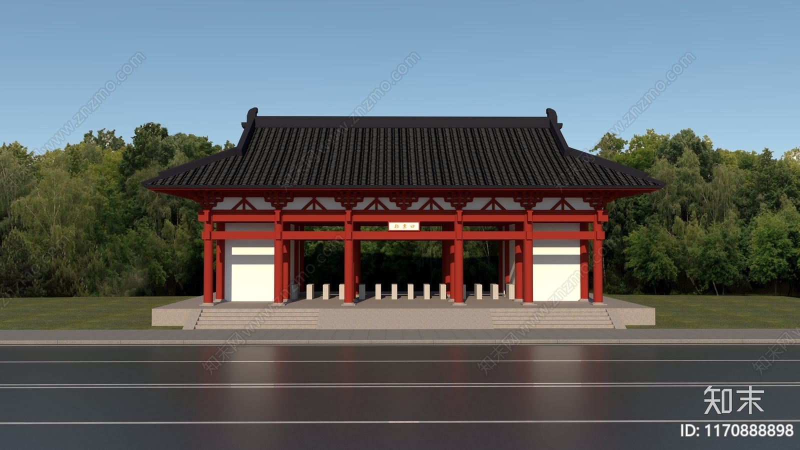 中式其他建筑外观3D模型下载【ID:1170888898】