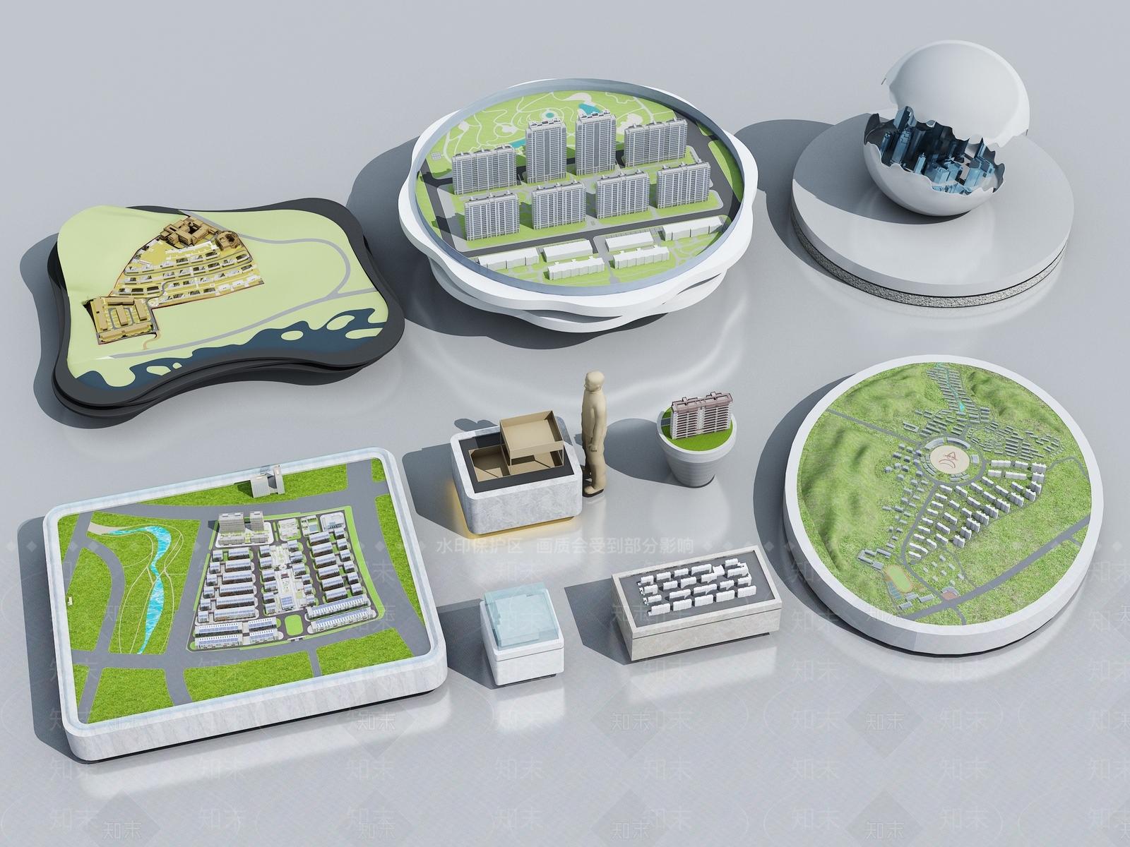 现代沙盘3D模型下载【ID:1170891253】