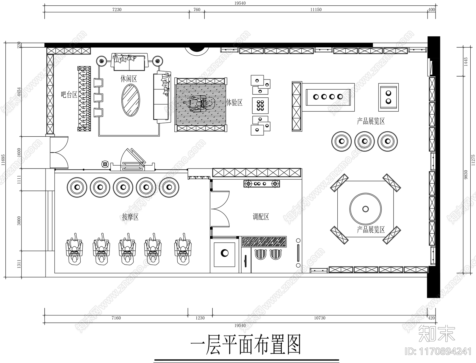 现代其他休闲娱乐空间cad施工图下载【ID:1170894241】