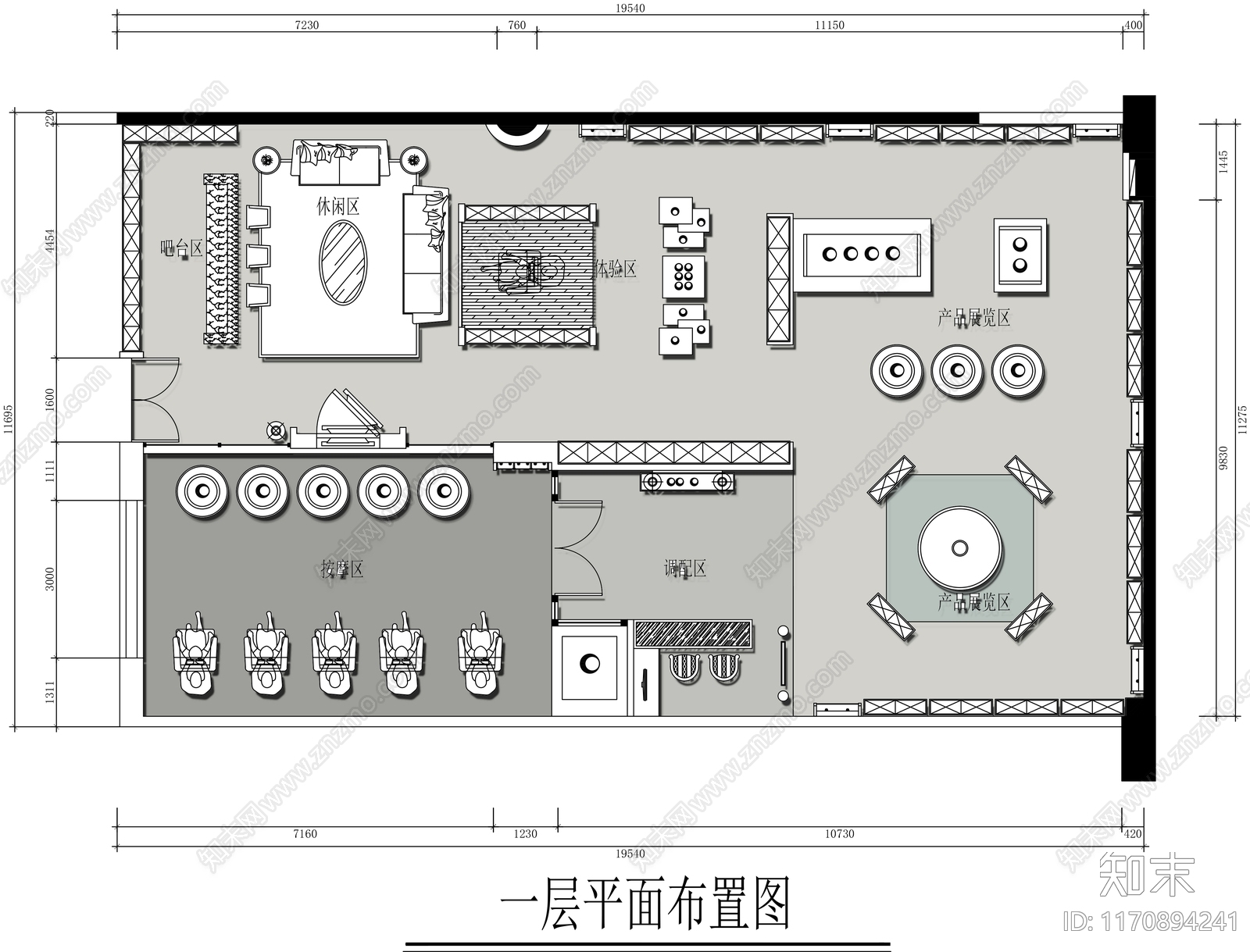 现代其他休闲娱乐空间cad施工图下载【ID:1170894241】